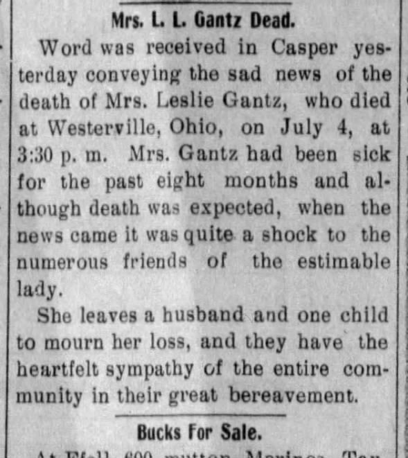 Clipping from Natrona County Tribune
